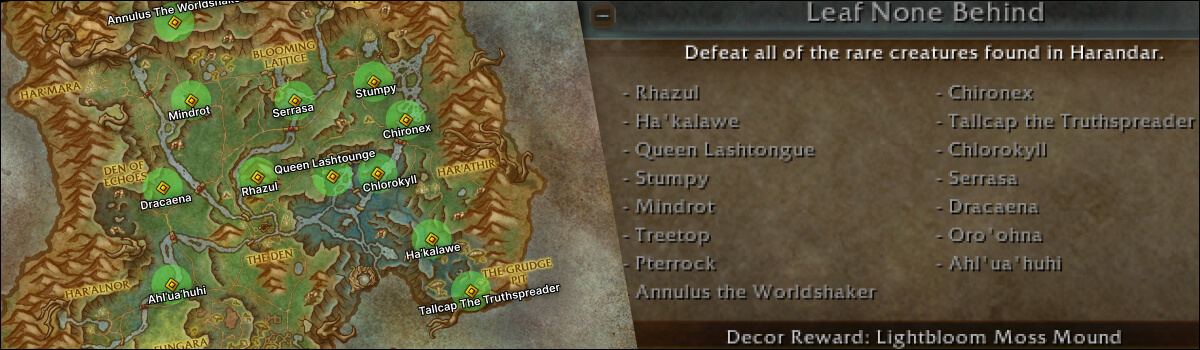 Leaf None Behind: Harandar Rare Locations